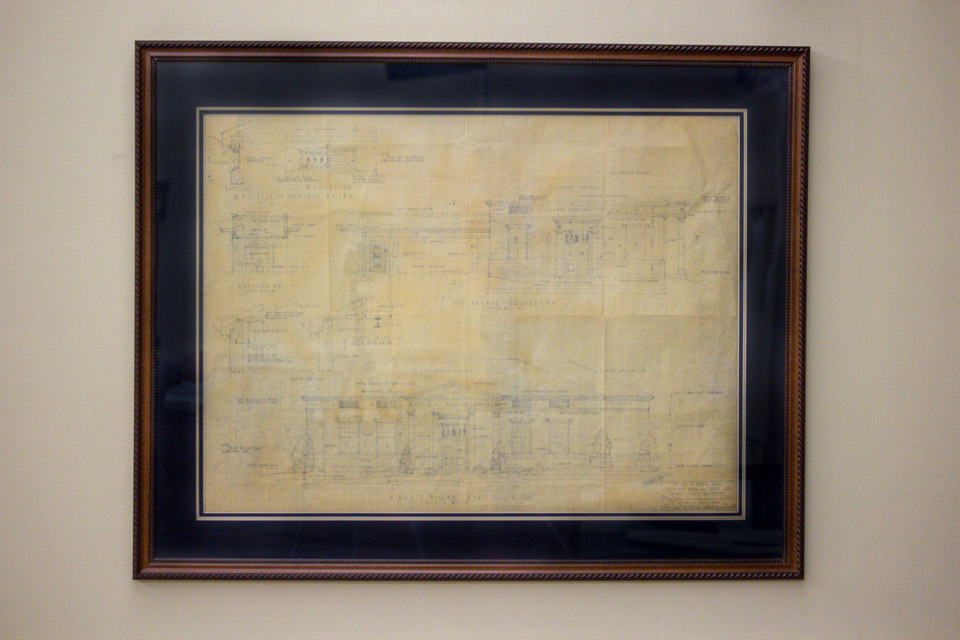 Steeped in History: Another customer from the architecture firm brought us the original elevation blueprint.